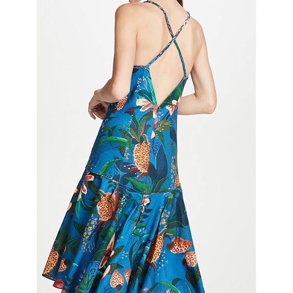 NEW NWT Farm Rio Anthropologie Midi Floral Dress S - Picture 3 of 5